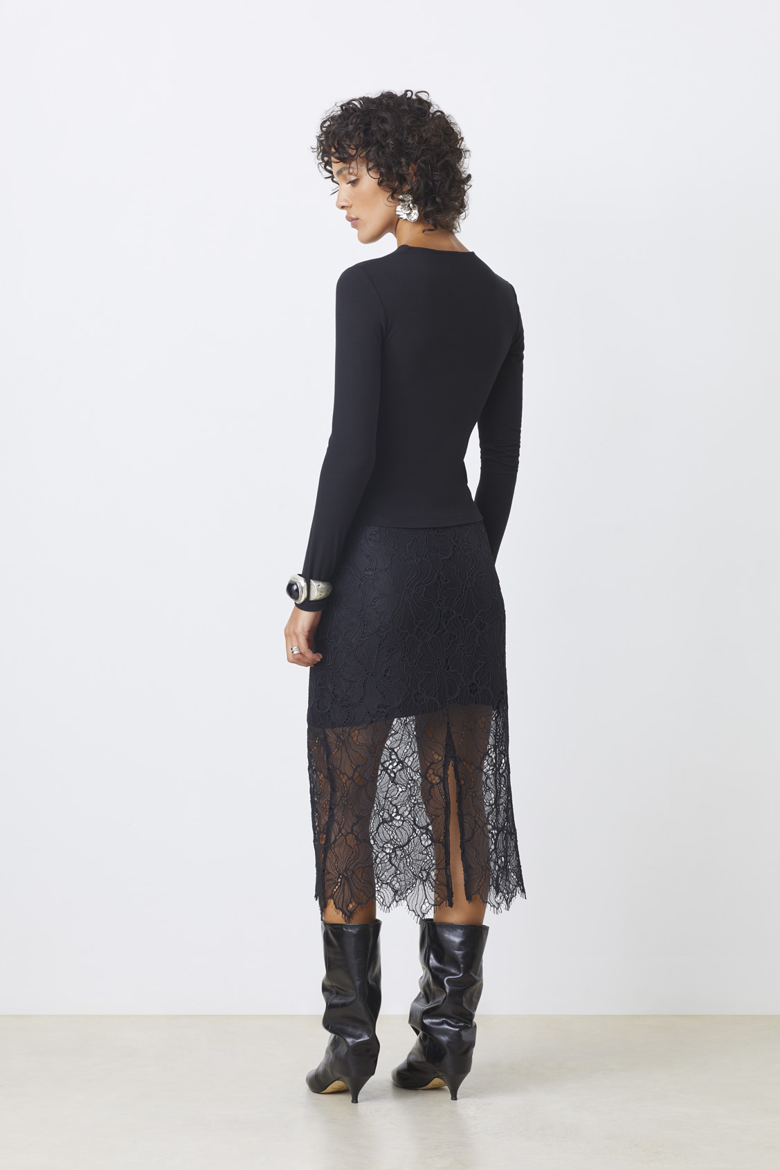 SUNCOO FAYE LACE SKIRT