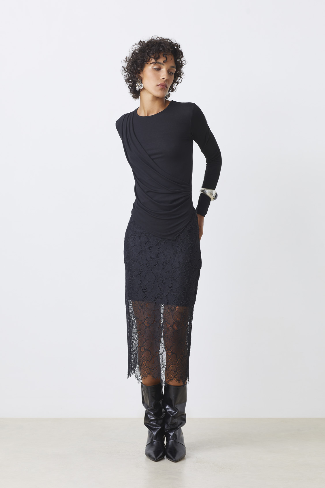 SUNCOO FAYE LACE SKIRT