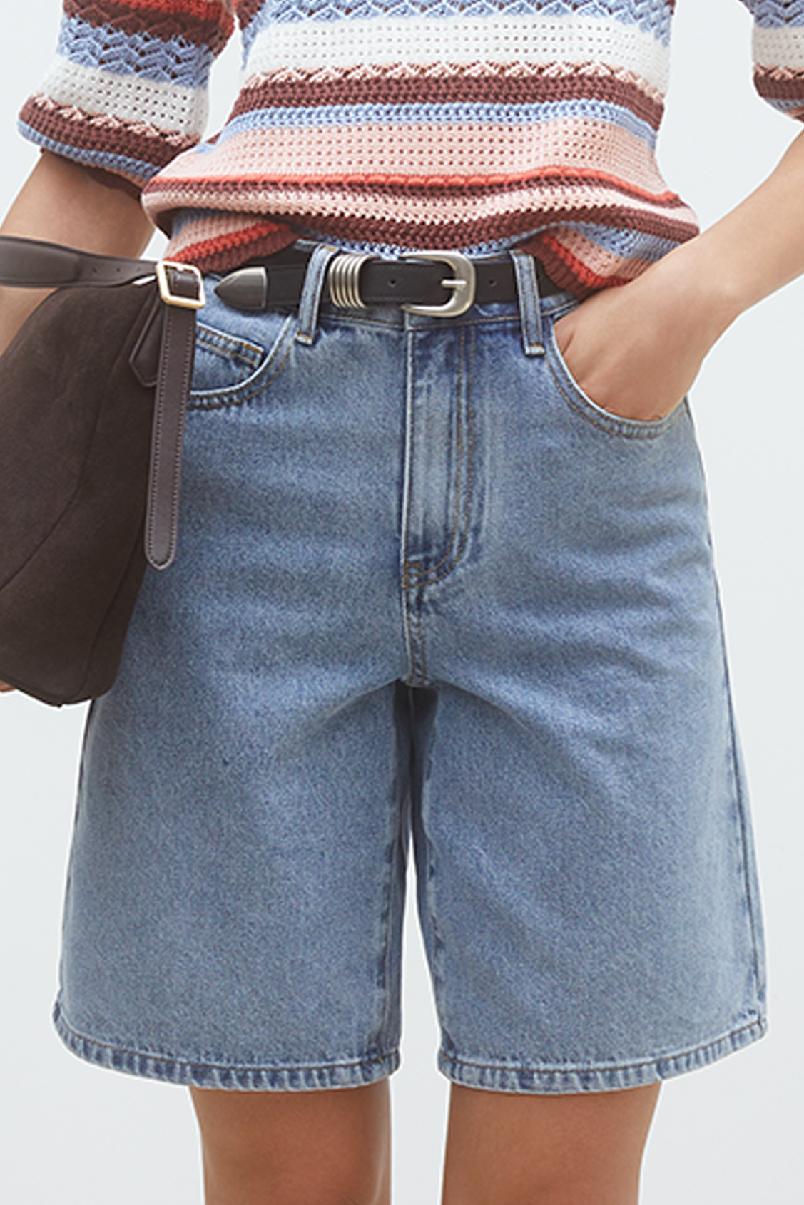 SUNCOO KORES DENIM BERMUDA